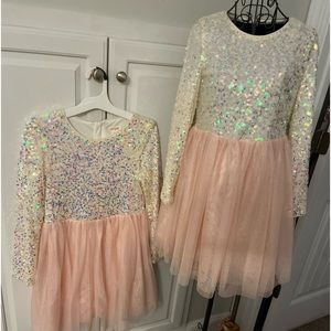 2 Cat and Jack Sequin /Tulle Dress